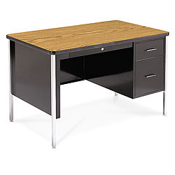 Teacher Desk with Right Drawers and Center Drawer