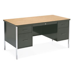 Teacher Desk with Twin Drawers and Center Drawer