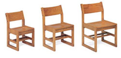 Library Chair - Sled Base Wood